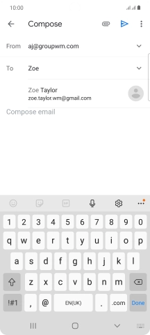 Press the required contact.
