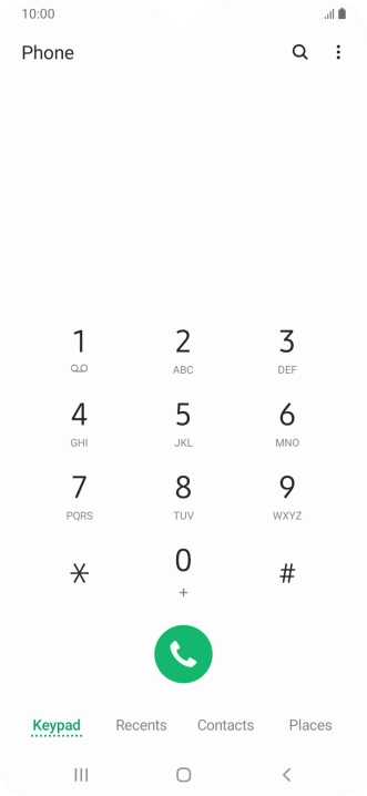 Press the menu icon.