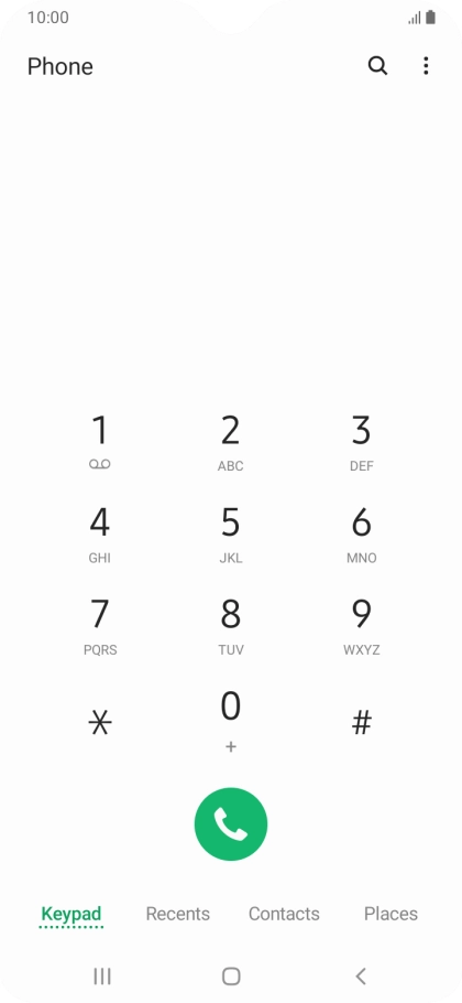 Press the menu icon.