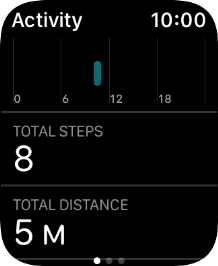Keep sliding upwards and follow the instructions on the screen to see an activity summary for the current week or to adjust the daily activity goal.