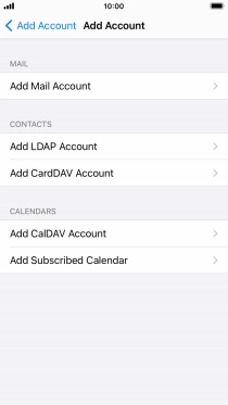 Press Add Mail Account.