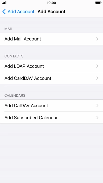 Press Add Mail Account.