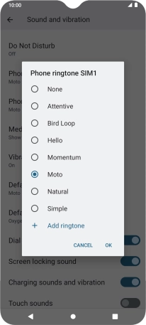 Press the required ring tones to hear them.