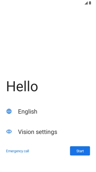 Press the field next to the language icon.