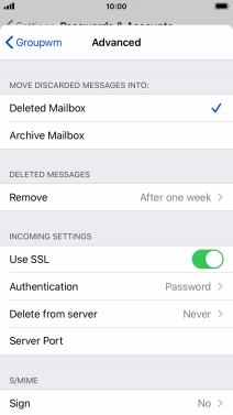 Press the indicator next to 