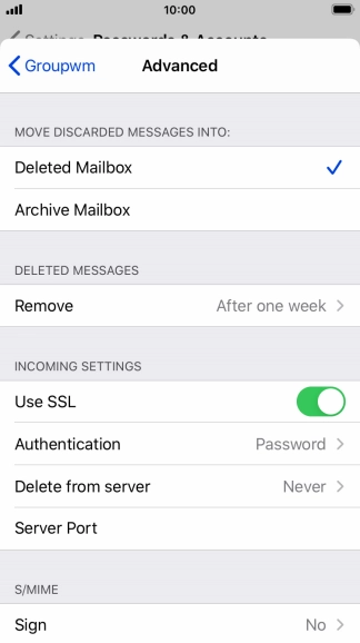 Press the indicator next to 