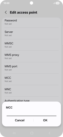 Key in 505 and press OK.
