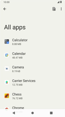 Press the required app.