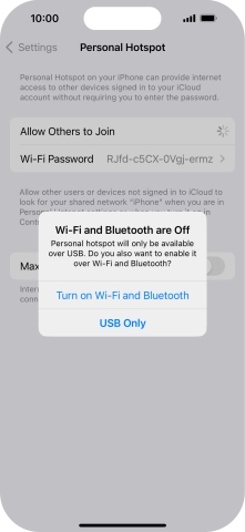 If Wi-Fi is turned off, press Turn on Wi-Fi and Bluetooth.