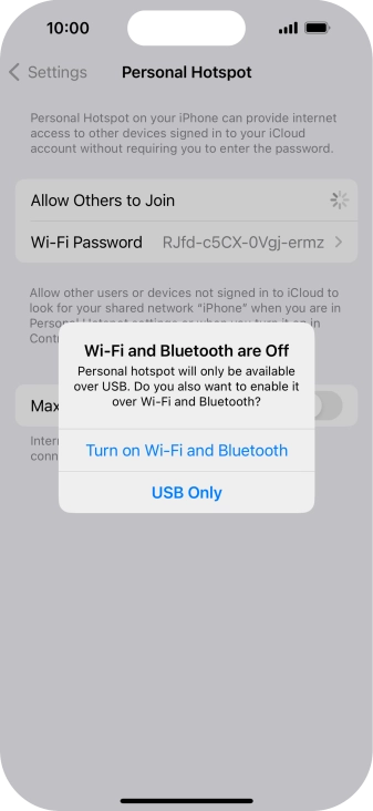 If Wi-Fi is turned off, press Turn on Wi-Fi and Bluetooth.