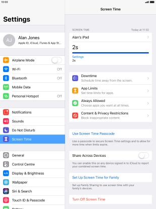 Press the time below 