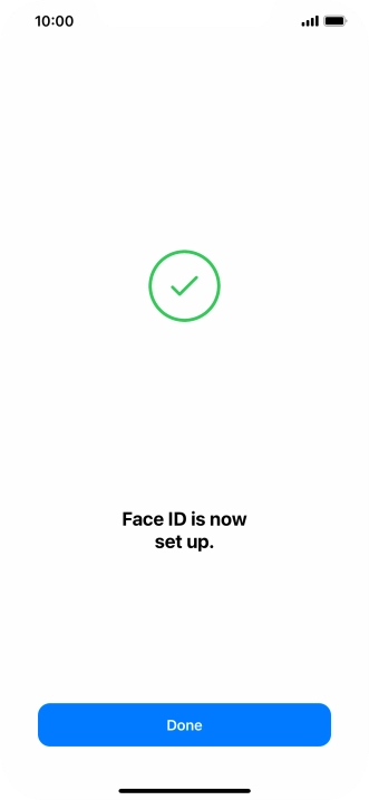 Press Done. If you haven't previously selected a phone lock code, key in a code of your own choice twice.