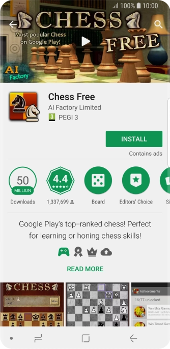 Press INSTALL and follow the instructions on the screen to install the app.