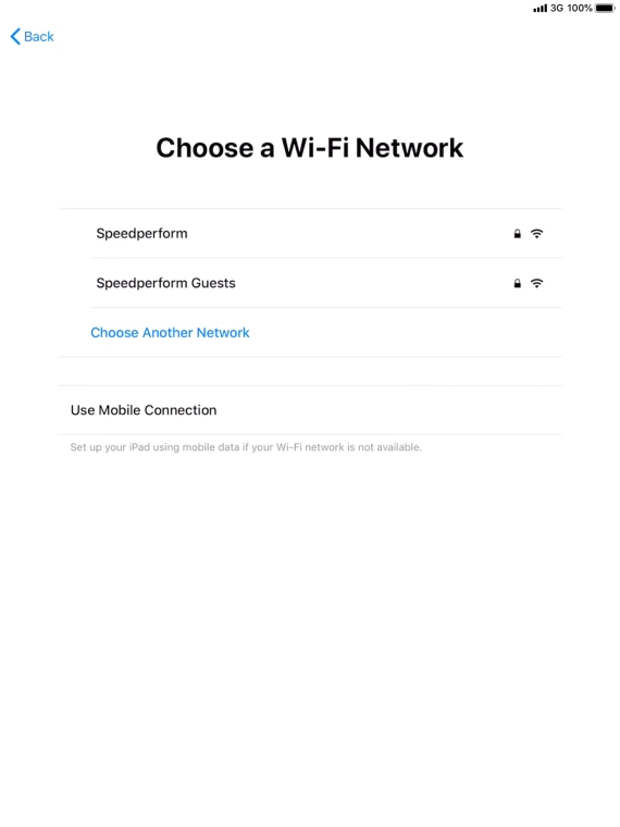 Press the required Wi-Fi network.