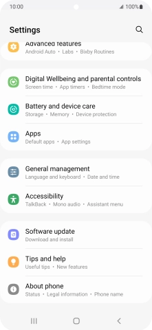 Press Software update.