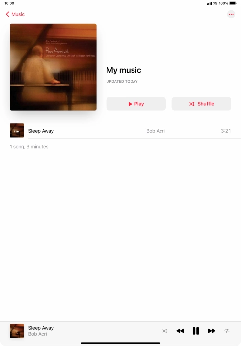 Press the song title.