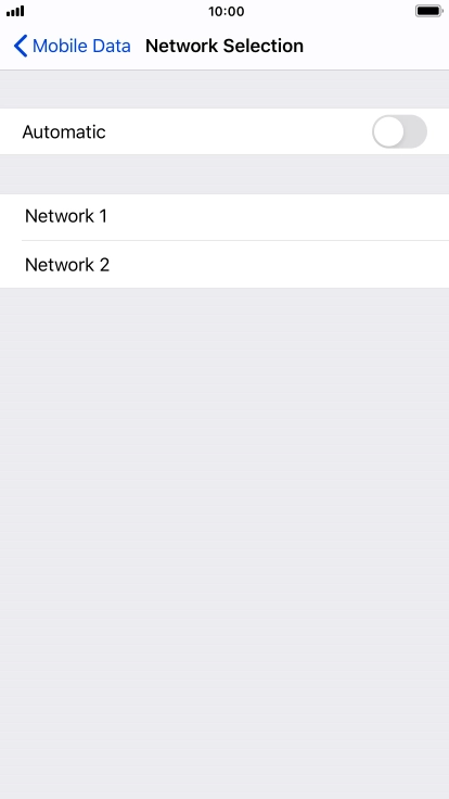 If you turn off the function, press the required network.
