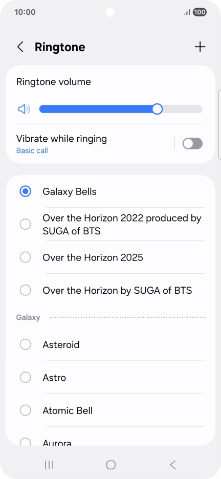 Press the required ring tones to hear them.