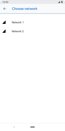 Press the required network.