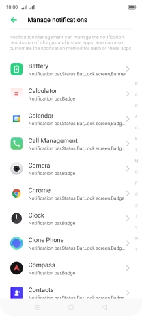 Press the required app.