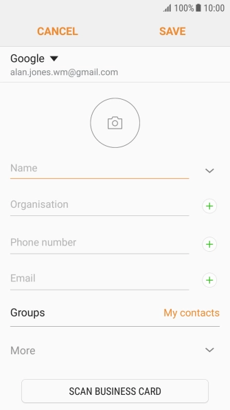 Press the address book drop down list.
