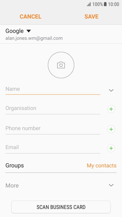 Press the address book drop down list.