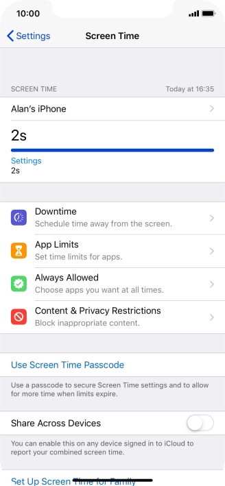 Press the time below 