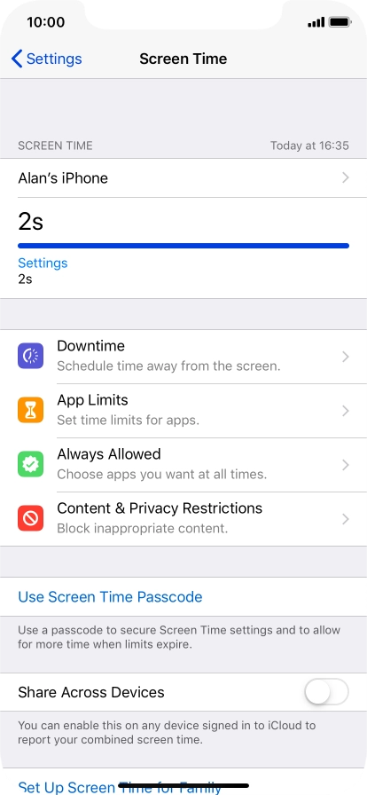 Press the time below 
