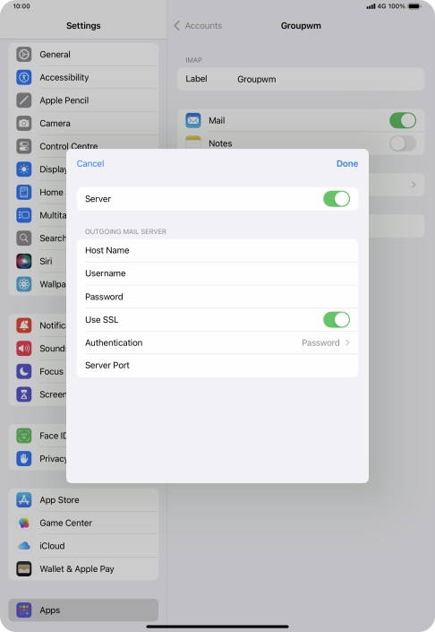 Press Authentication.