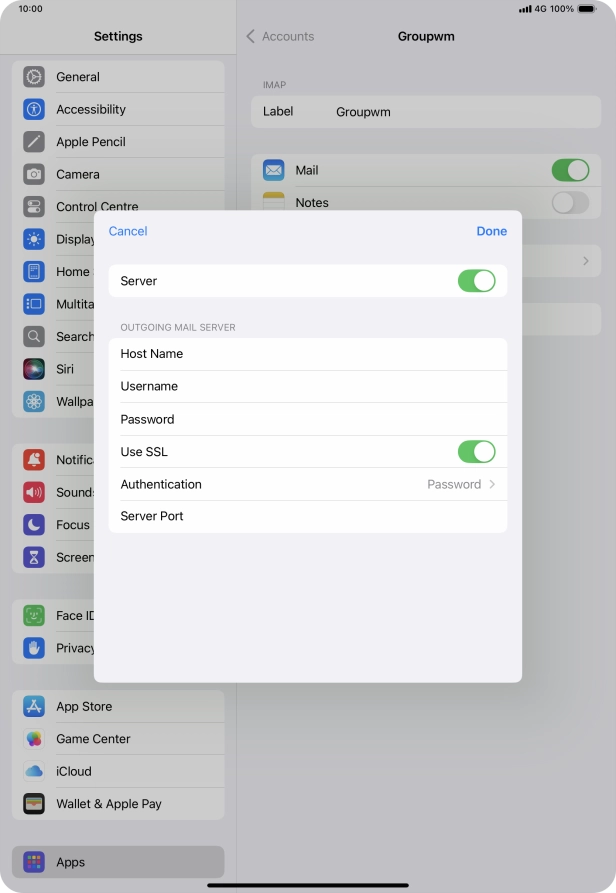 Press Authentication.