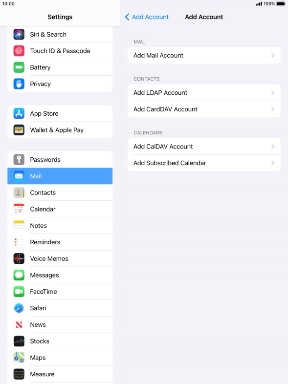 Press Add Mail Account.