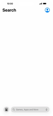 Press the search field and key in the name or subject of the required app.