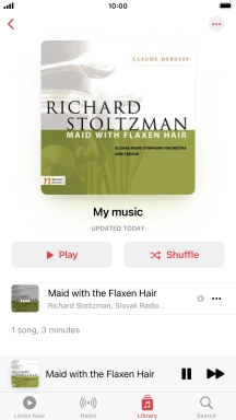 Press the song title.