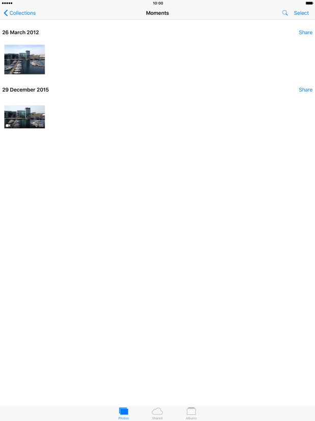 Go to the required folder and press the required picture.