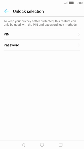 Press the required phone lock code and follow the instructions on the screen to create an additional phone lock code.
