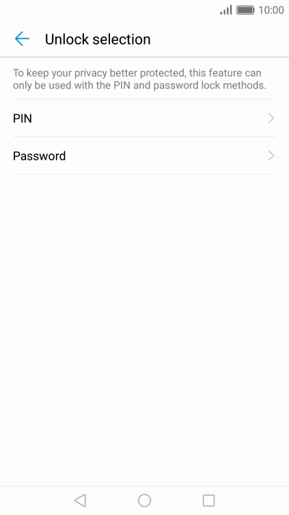 Press the required phone lock code and follow the instructions on the screen to create an additional phone lock code.