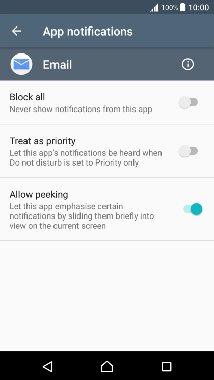 Press Block all to turn the function on or off.