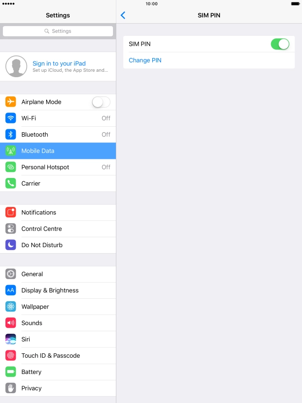 Press the indicator next to 
