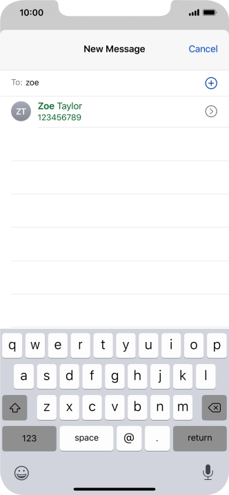 Press the required contact.