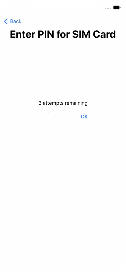 If your SIM is locked, key in your PIN and press OK.