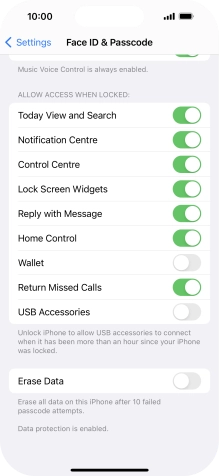 Press the indicator next to 