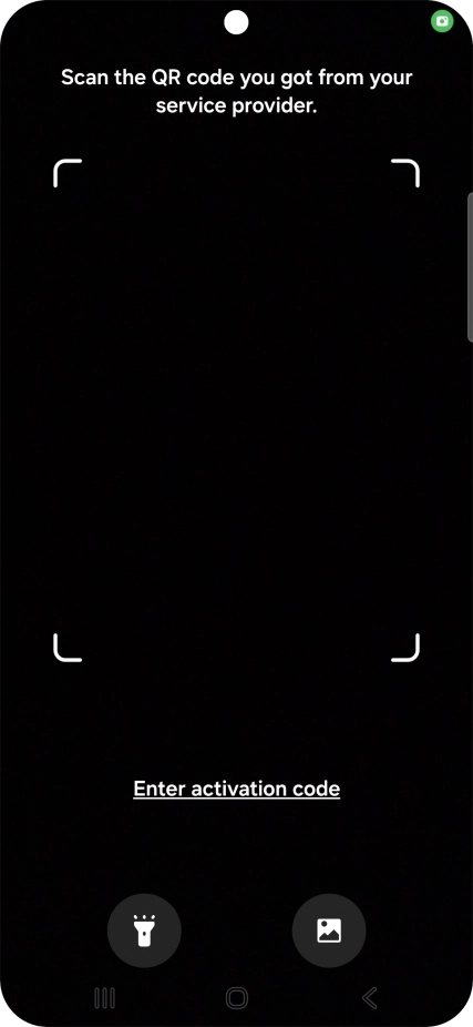 Place the QR code you've received inside the phone camera frame to scan the code.