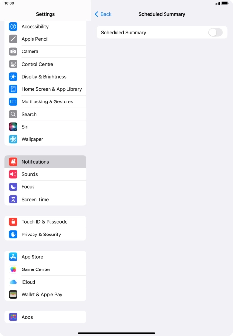 Press the indicator next to 