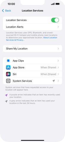 Press the required app.