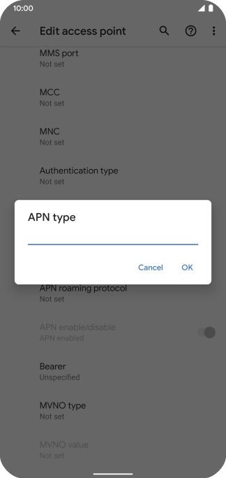 Key in mms and press OK.