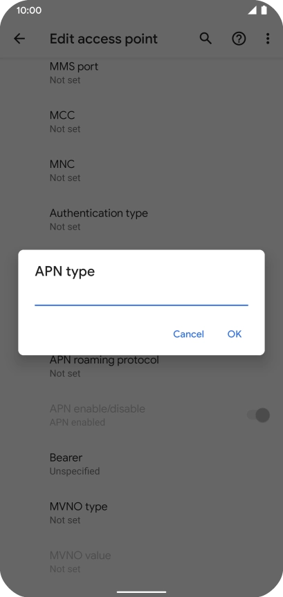Key in mms and press OK.