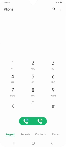 Press the menu icon.