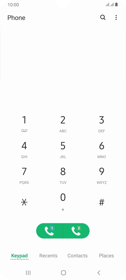 Press the menu icon.