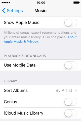 Press the indicator next to 