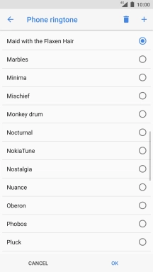 Once you've found a ring tone you like, press OK.